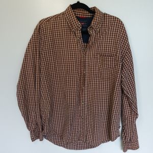 Wrangler size Medium brown plaid shirt